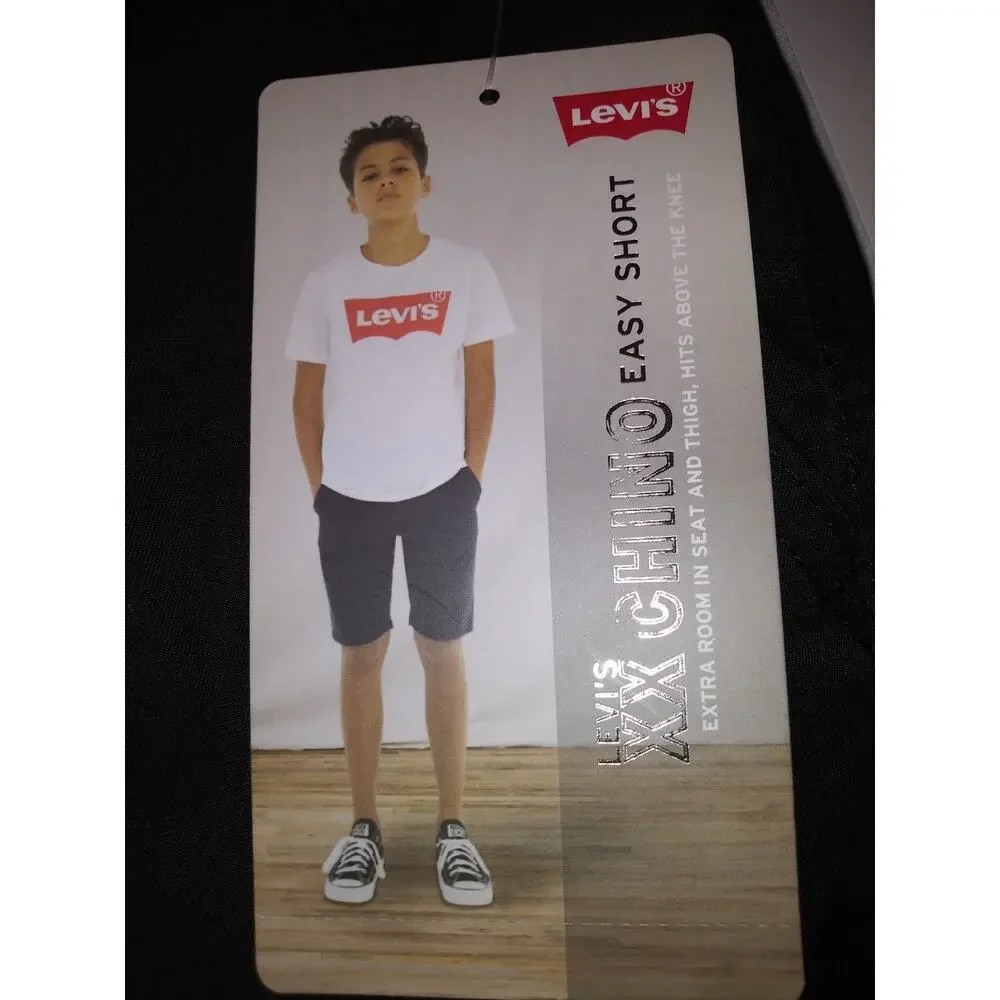 NWT Boy's Levi's Pull On Chino Shorts Black XL